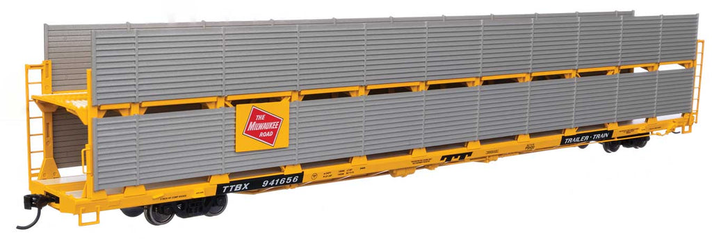 Walthers Güterwagen 89' Flatcar Auto Rack Milwaukee Road TTBX