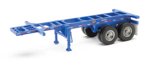 Walthers Trailer 20`Container Chassis 2 Stück Blau