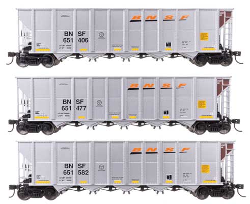 Walthers Set 50' RD-4 Hopper BNSF 3 Wagen