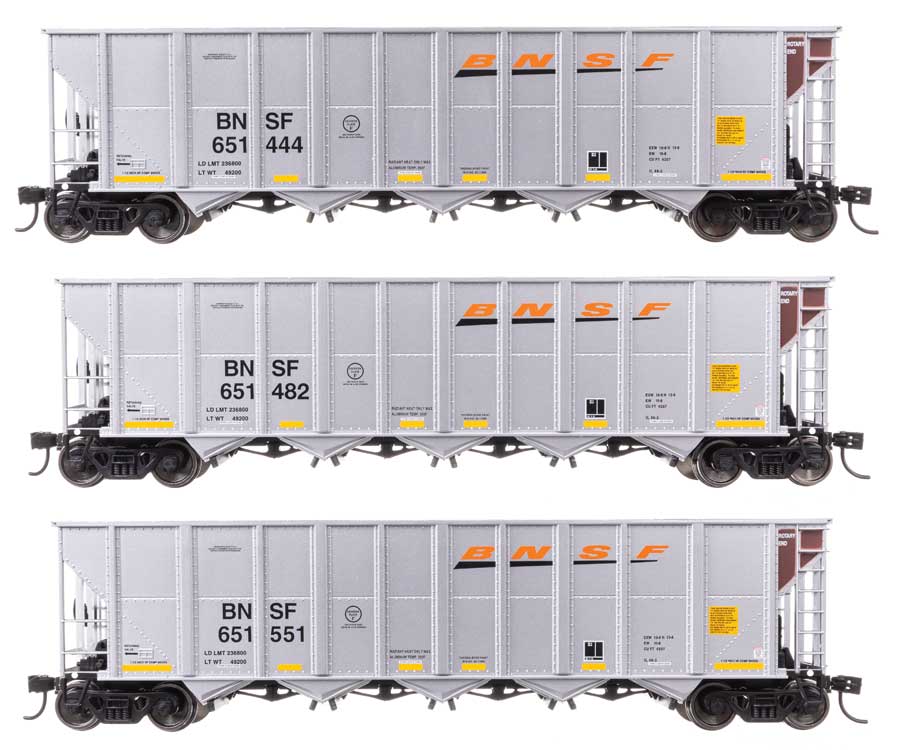 Walthers Set 50' RD-4 Hopper BNSF 3 Wagen