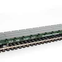Walthers 60' Pullman-Standard Bulkhead Flatcar Trailer Train Weyerhaeuser