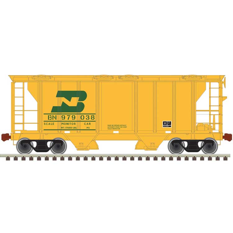 Atlas PS-2 2-Bay Covered Hopper Burlington Northern