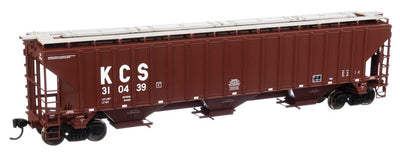 Walthers 57' Trinity 4750 3-Bay Covered Hopper Kansas City Southern