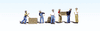 Woodland 6 Arbeiter mit Zubehör