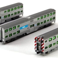 Spur N – Kato Gallery Bi-Level Commuter Wagen Set Chicago Metra – 3 Personenwagen – NEU & Originalverpackt Spur N – Kato Gallery Bi-Level Commuter Wagen Set Chicago Metra – 3 Personenwagen – NEU & Originalverpackt