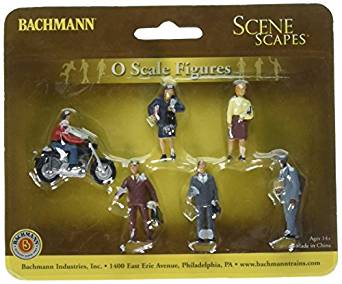 Bachmann 6 Figuren + 1 Motorrad