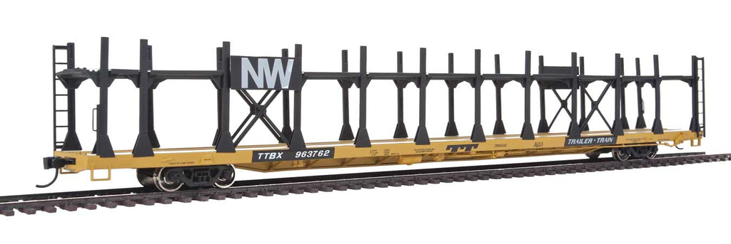 Walthers Flatcar Bi-Level Open Auto Rack Norfolk & Western