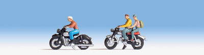 Zwei Motorräder Bikes mit Figuren